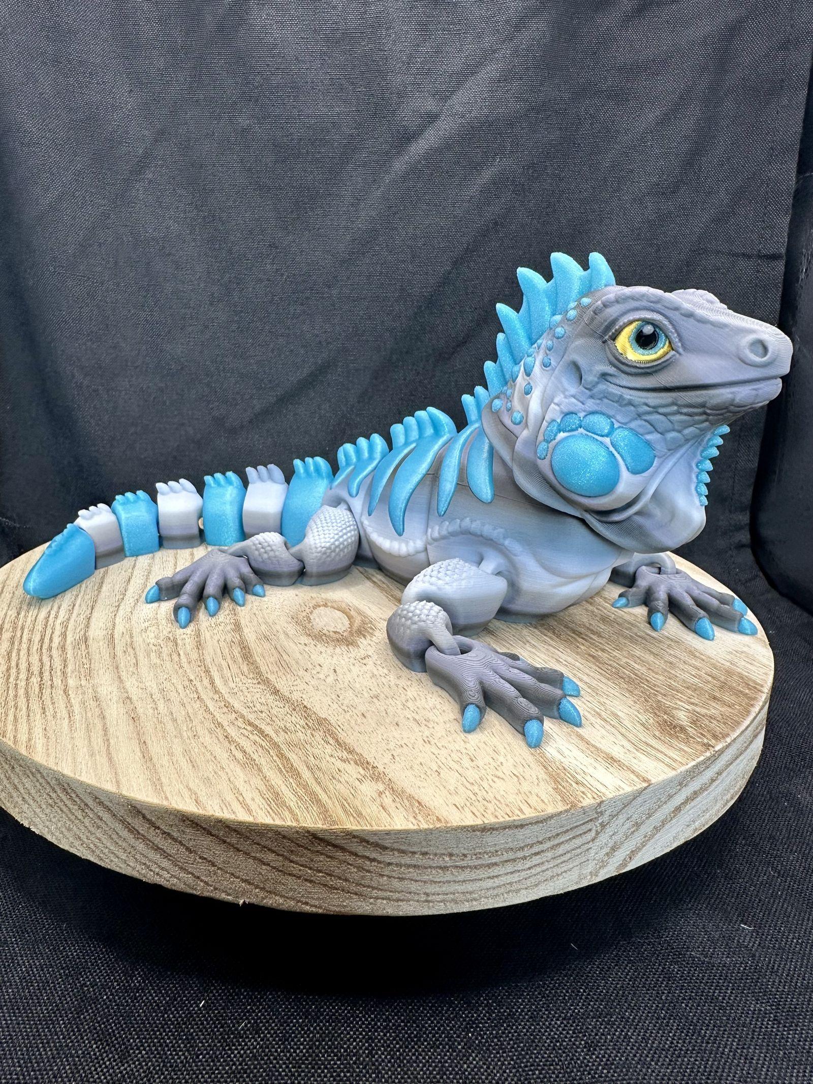 Fully articulated 3D printed Flexi Iguana